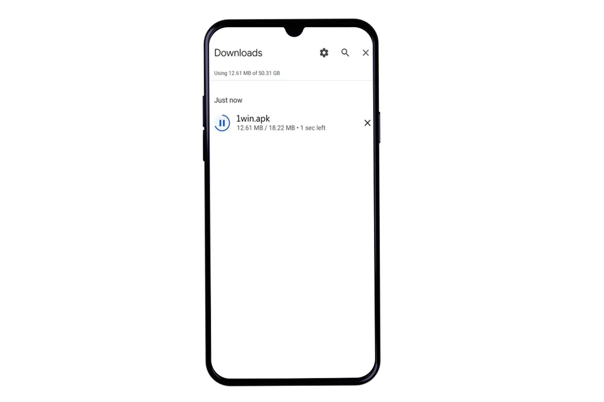 Run the downloaded 1Win apk file.