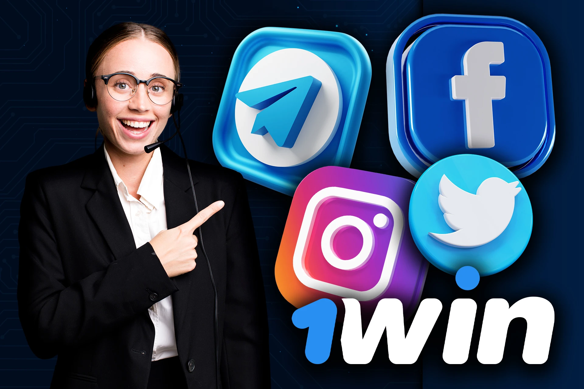 You can find the 1Win channels on various social media.