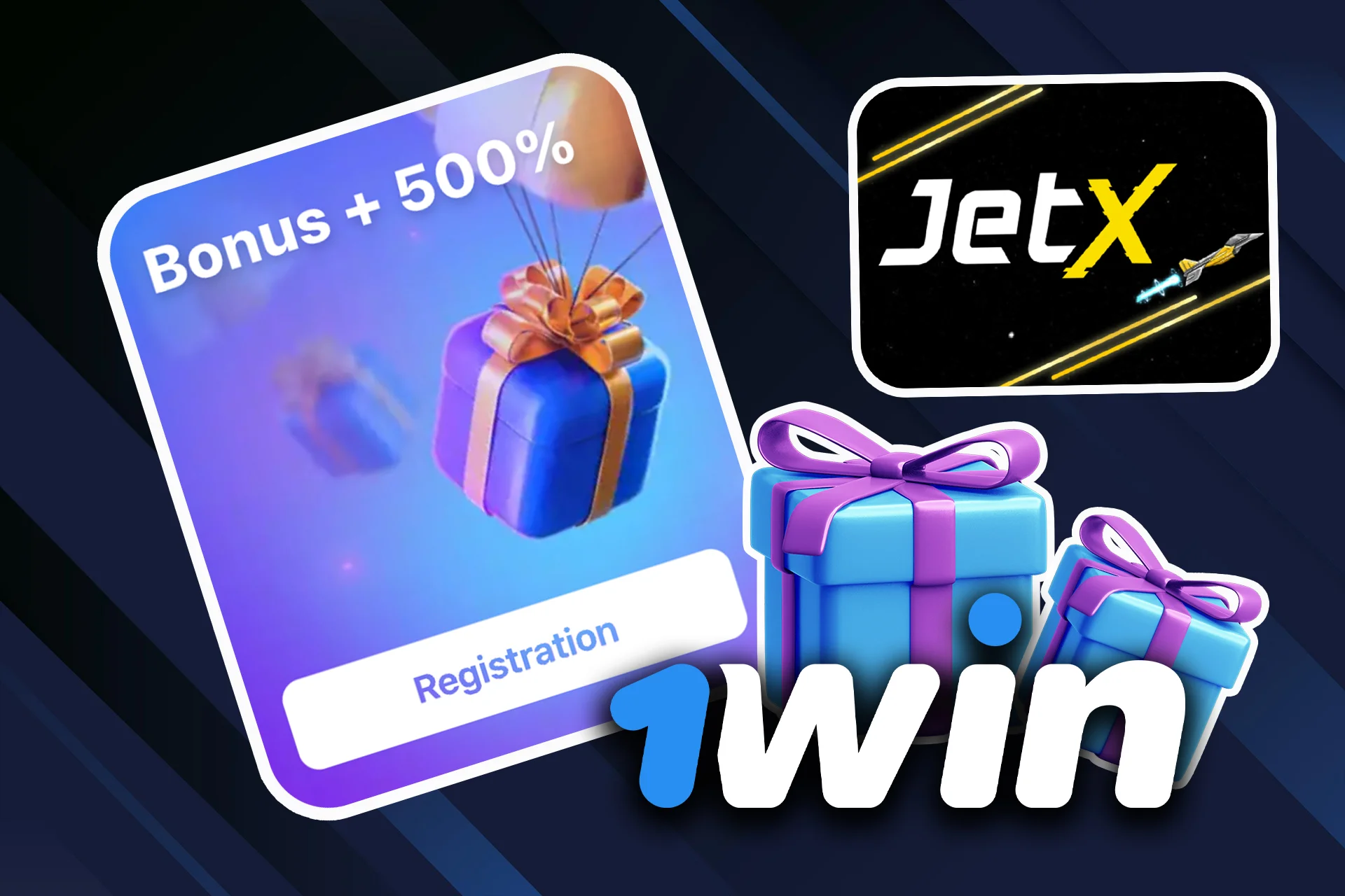 Get the 1Win welcome bonus for JetX after the first deposit.