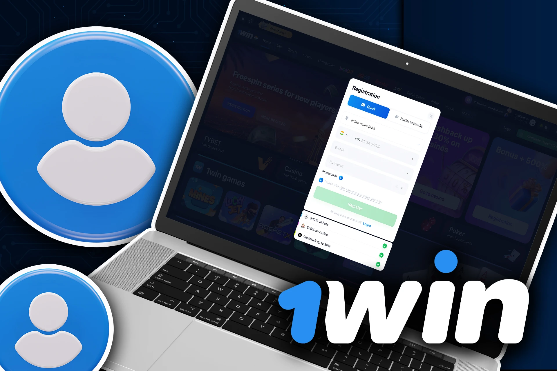 Provide 1Win with all the necessary information.