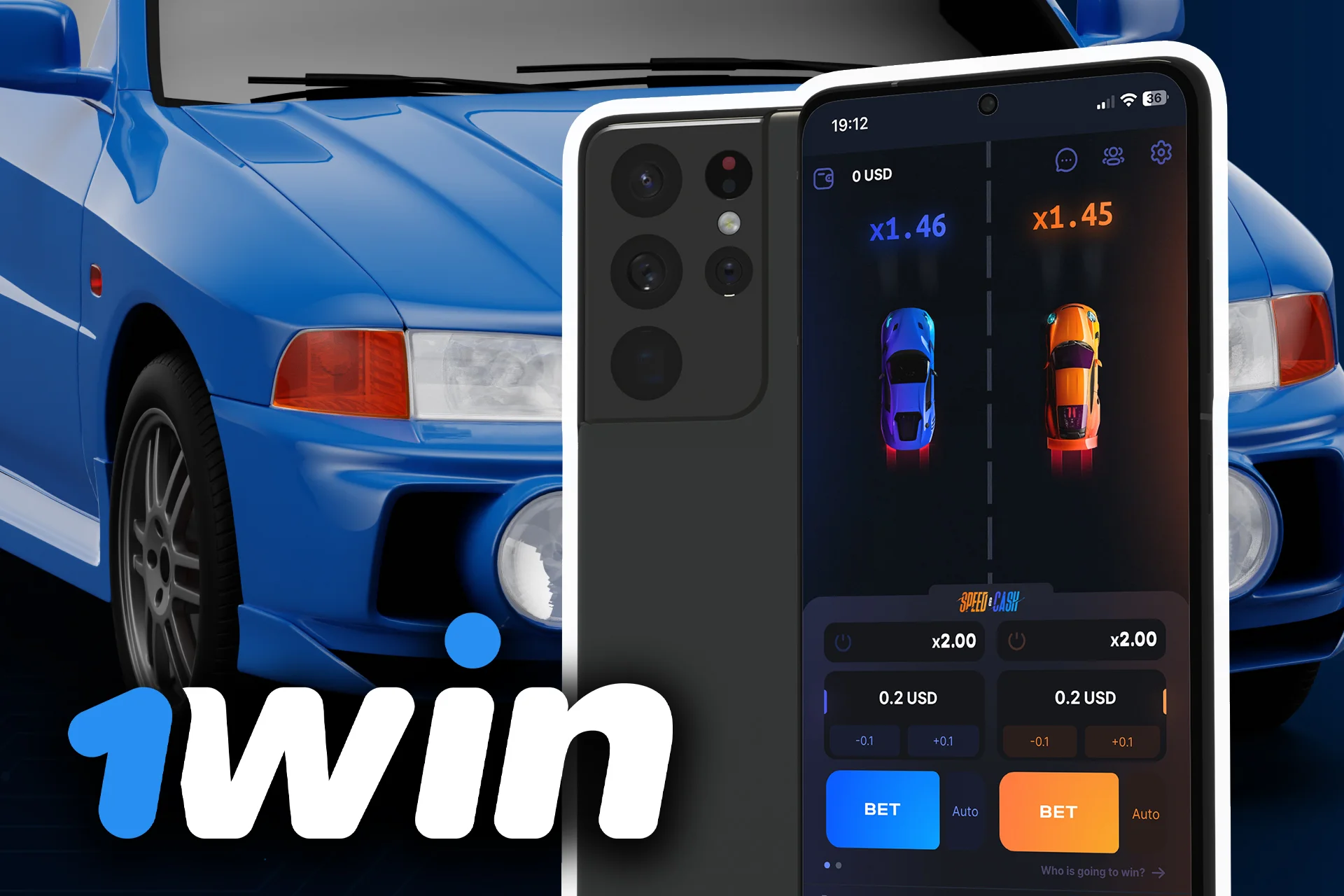 Open the 1Win official website and download the Speed and Cash for Android.