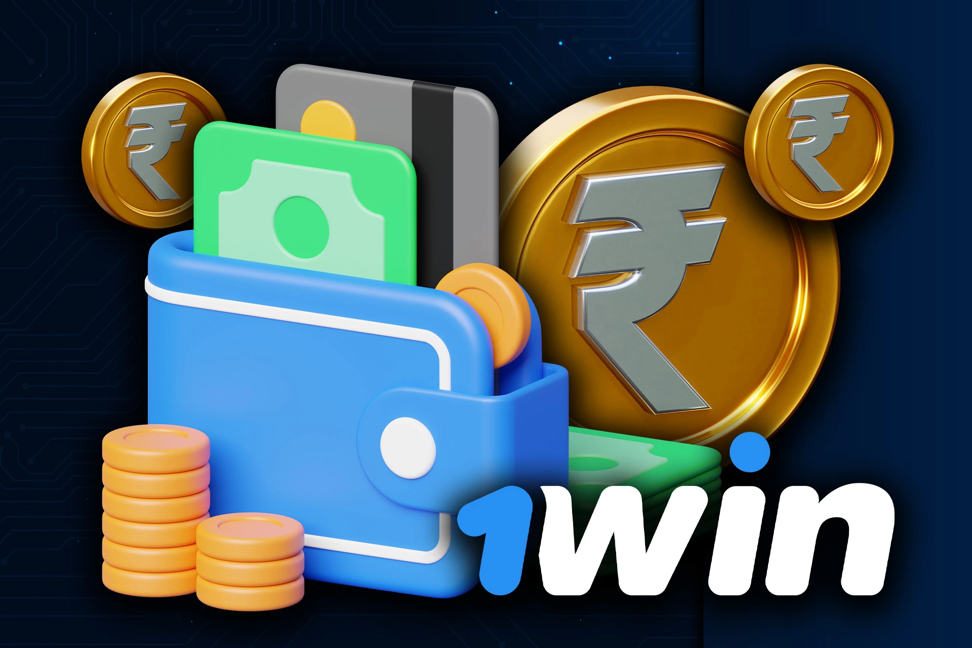 1Win has several methods for withdrawing money.